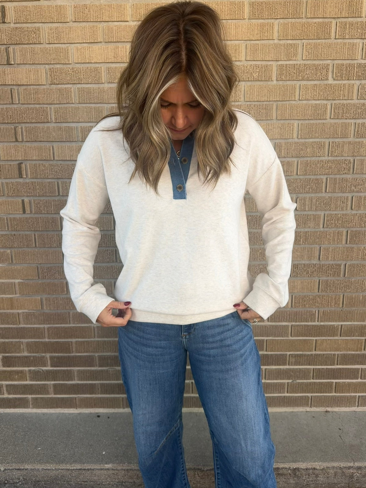 Crest Pullover - Heather Oatmeal