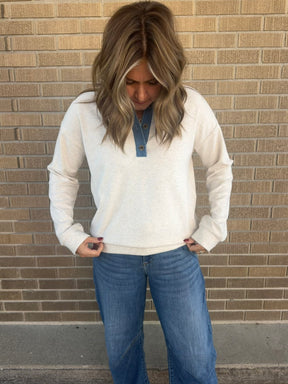 Crest Pullover - Heather Oatmeal