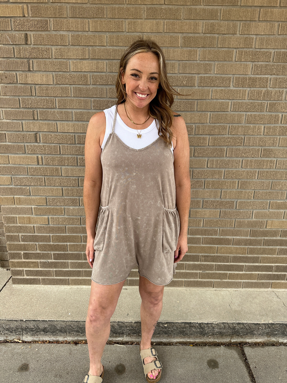 Acid Wash Romper
