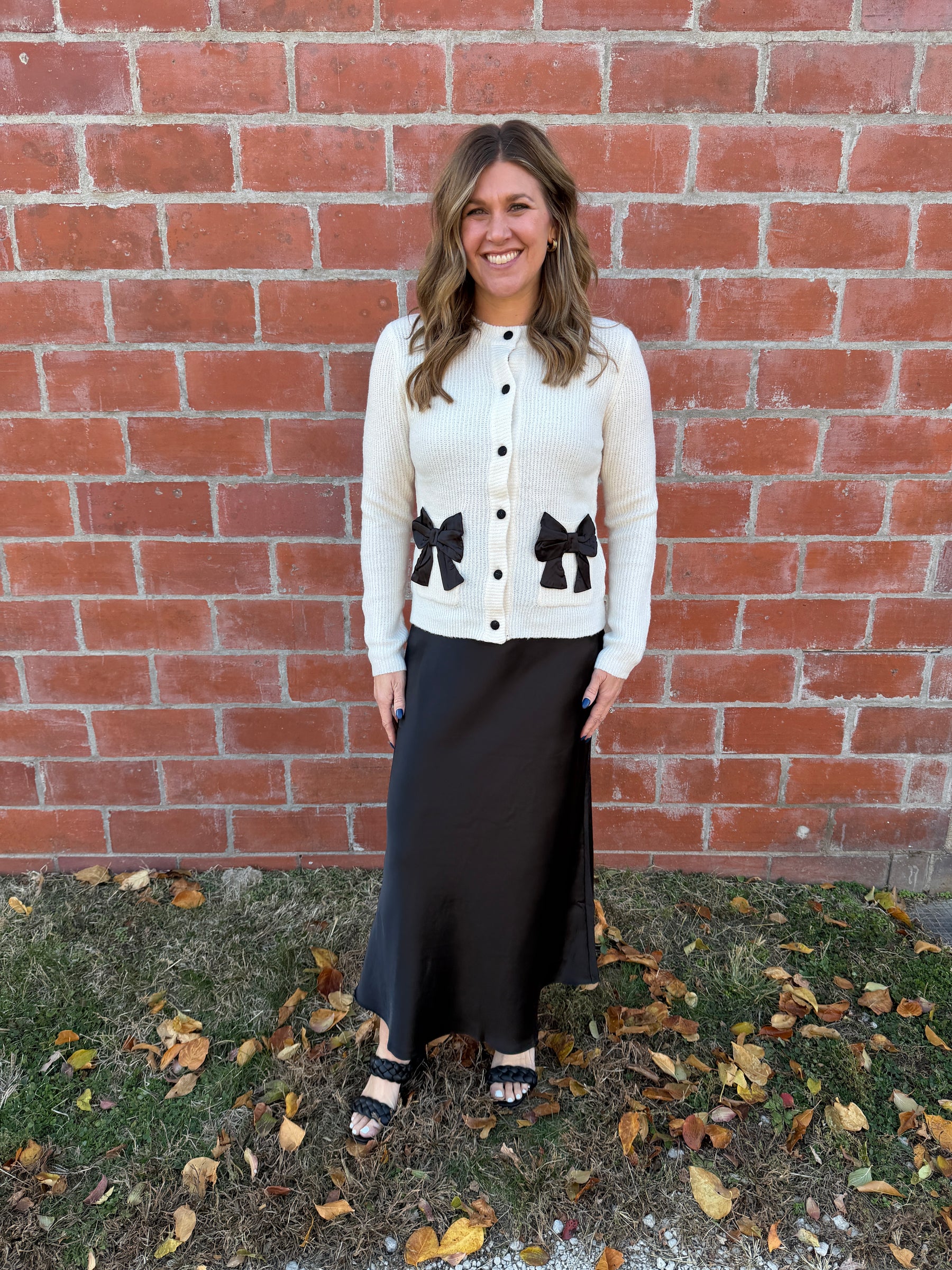 Sweet In Satin Black Skirt