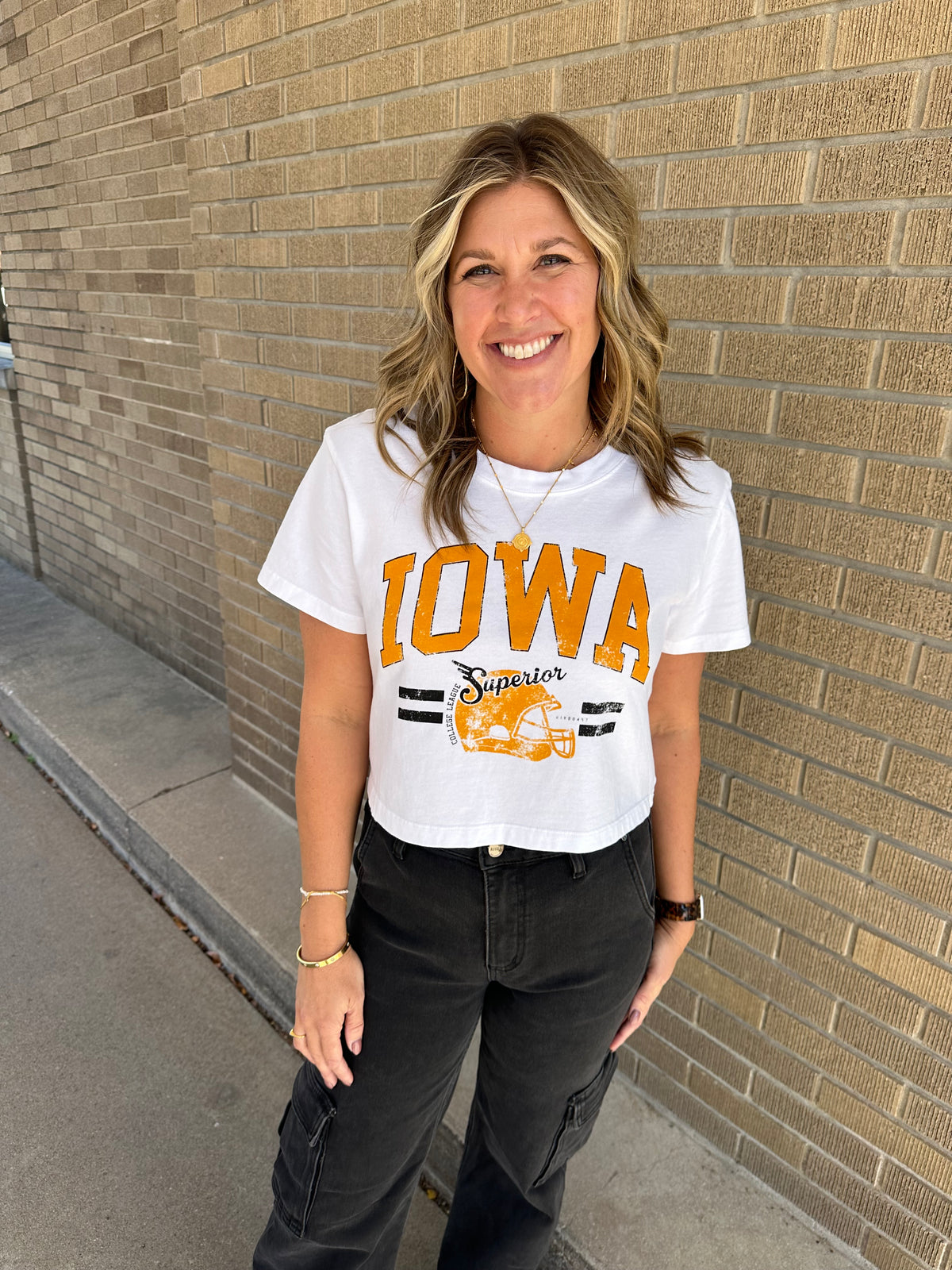 White Iowa Tee