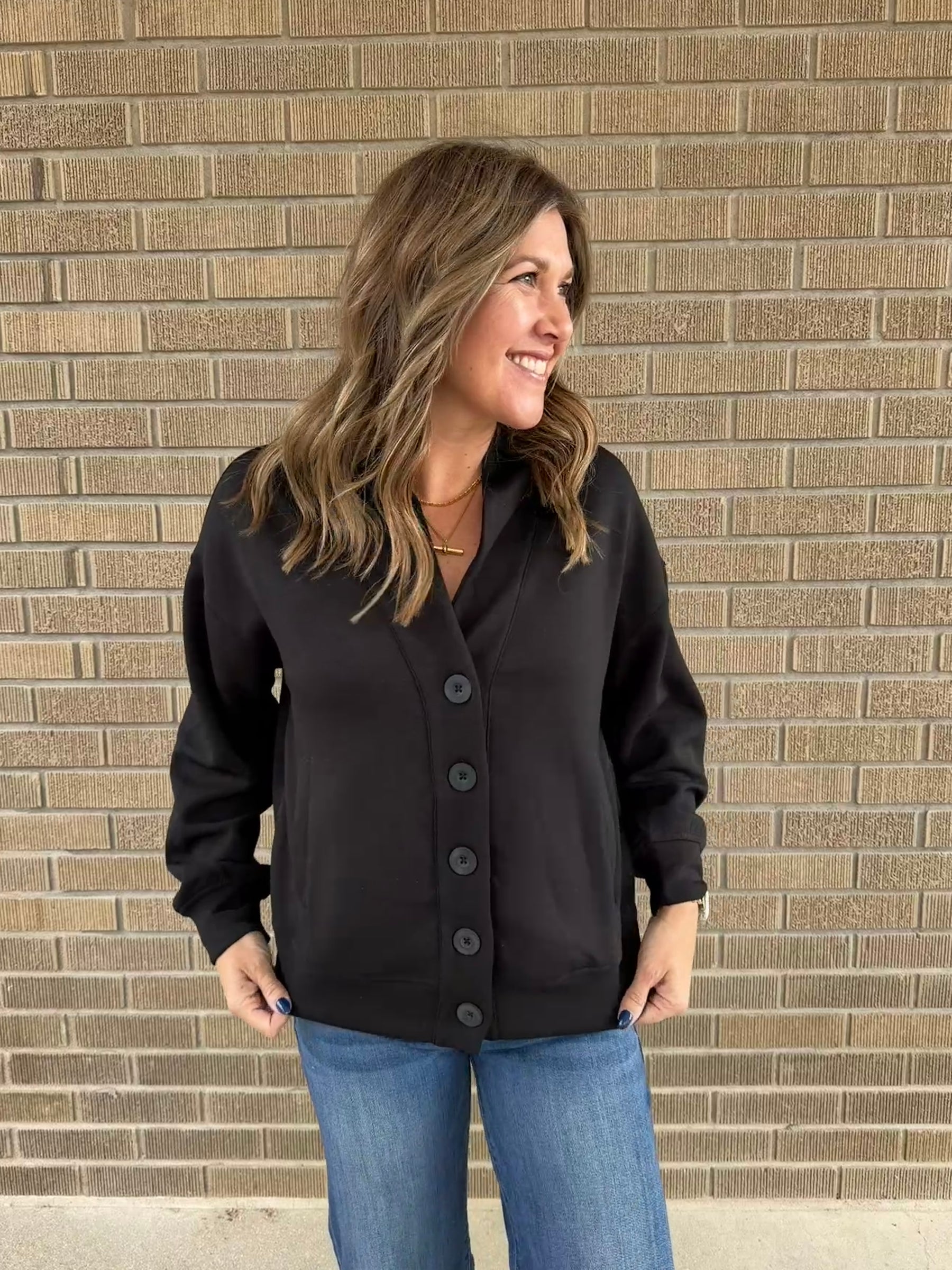 Black Modal Cardigan