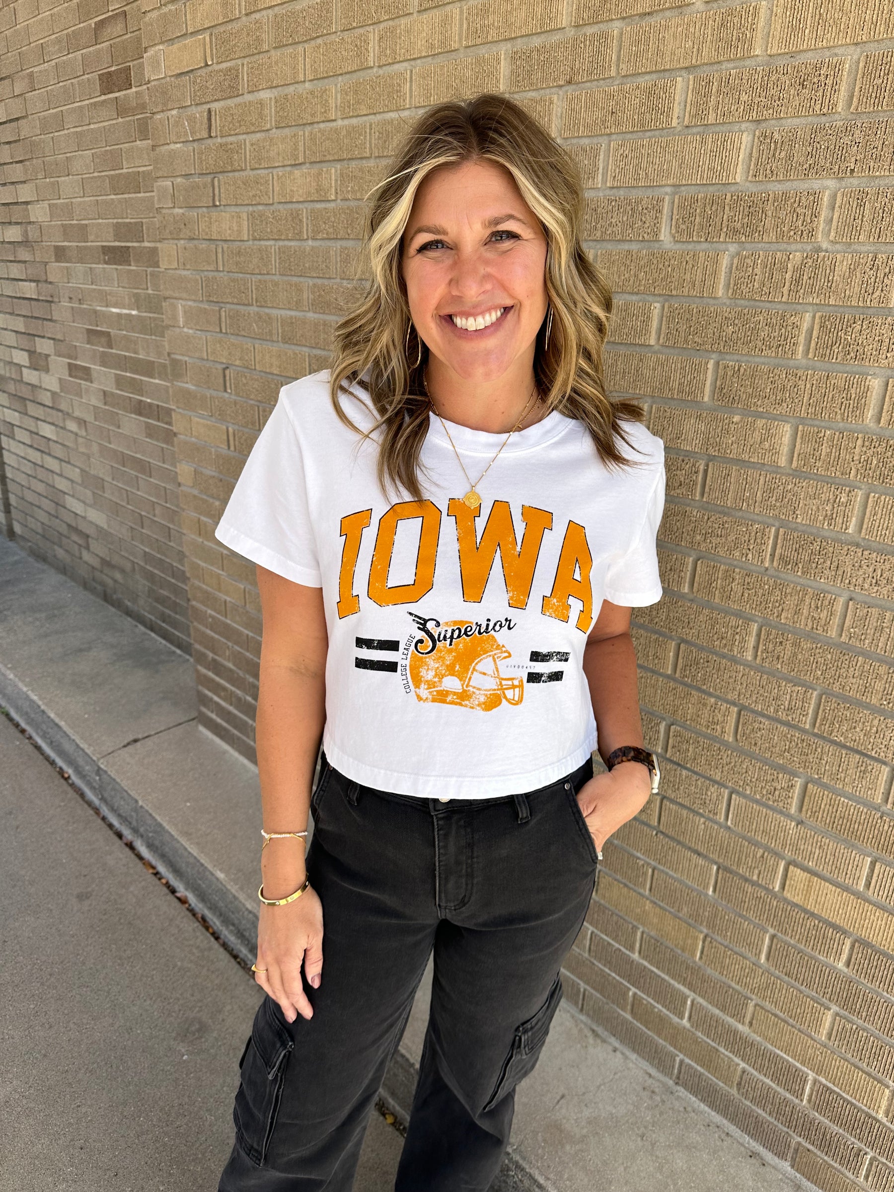 White Iowa Tee