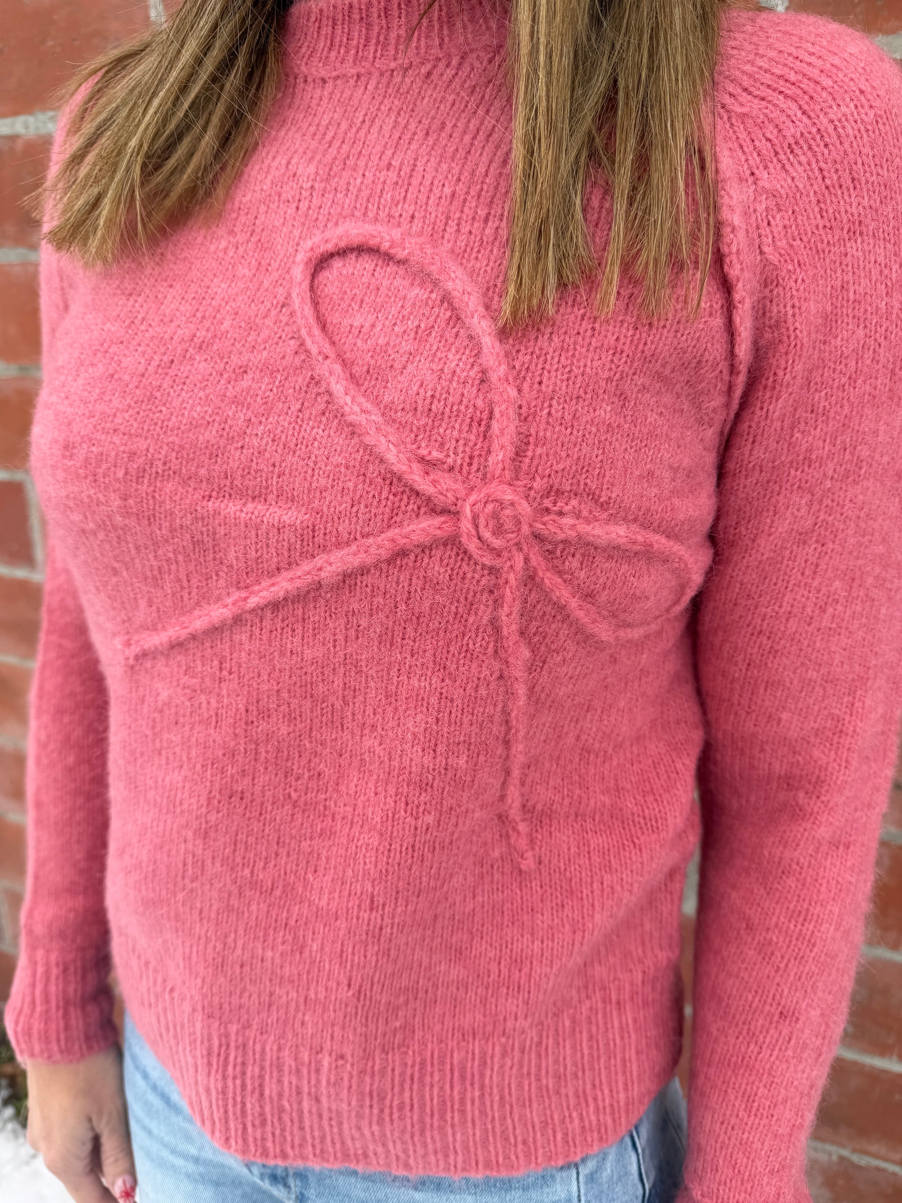 Girly Girl Pink Bow Sweater