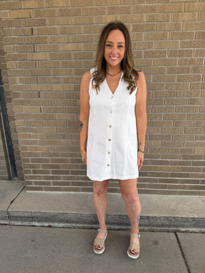 White Denim Dress