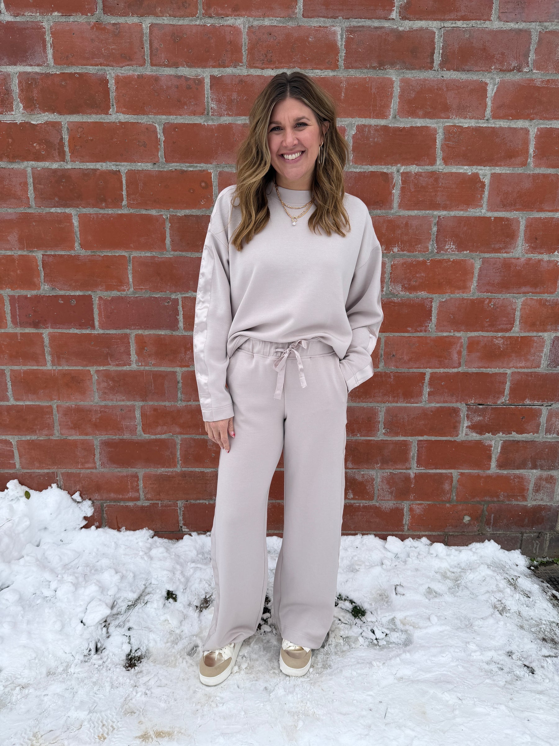 A Touch of Satin Top - Cream