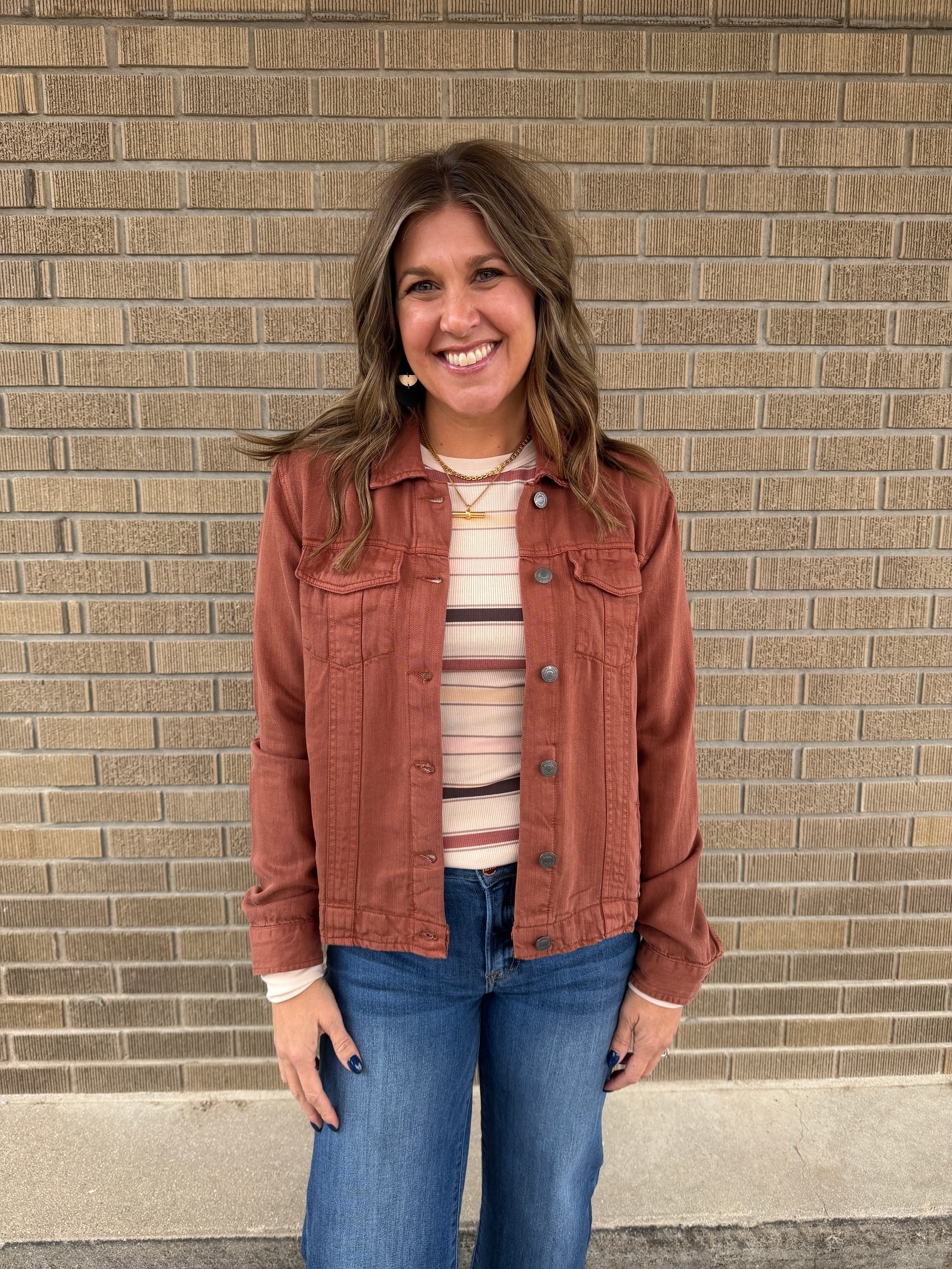 Stacy Top - Autumn Stripe