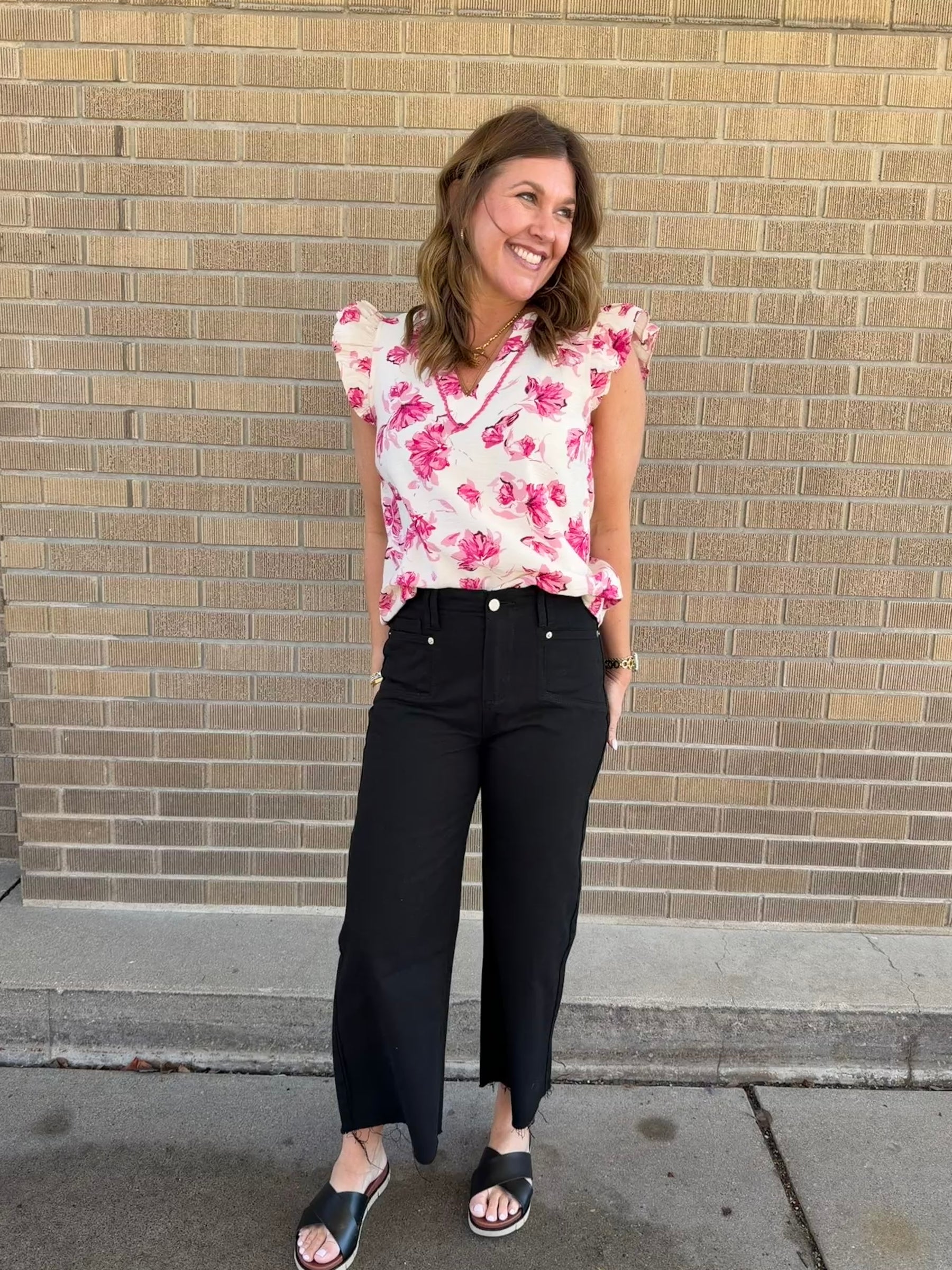 Pretty in Pink Floral Blouse