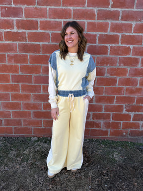 Lemon Cream & Blue Dreams Pants