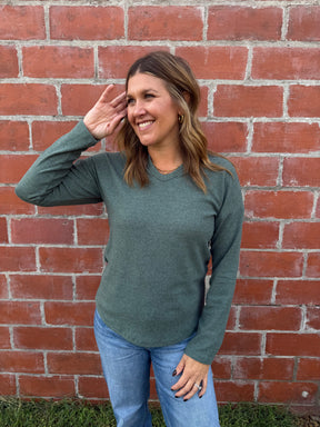 Sage Relaxed V-Neck