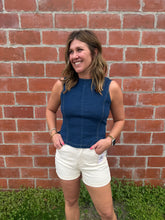 Dark Denim Tie Back Tank