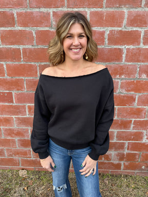 Off The Shoulder Black Top