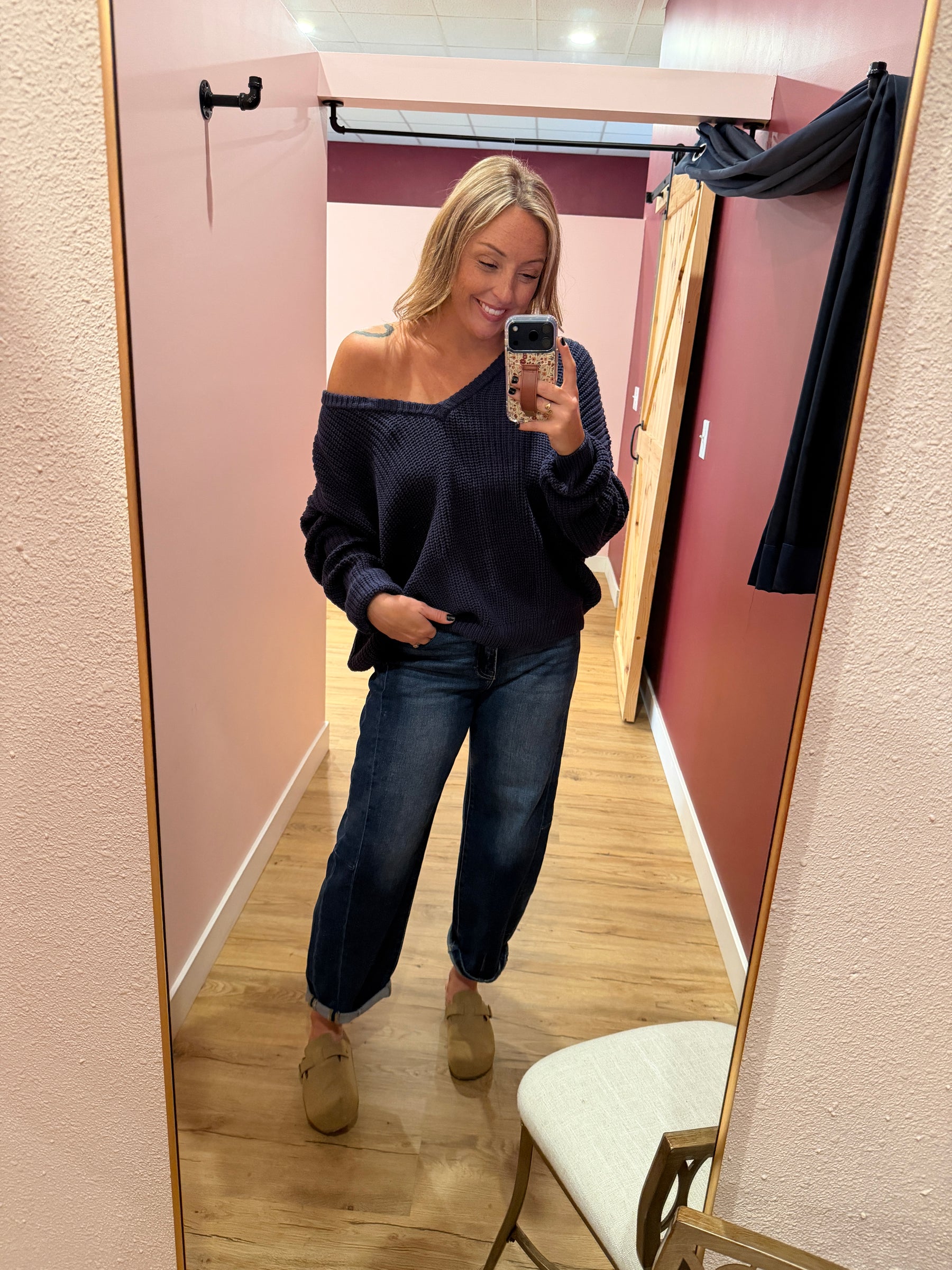Midnight Blue Knit Sweater