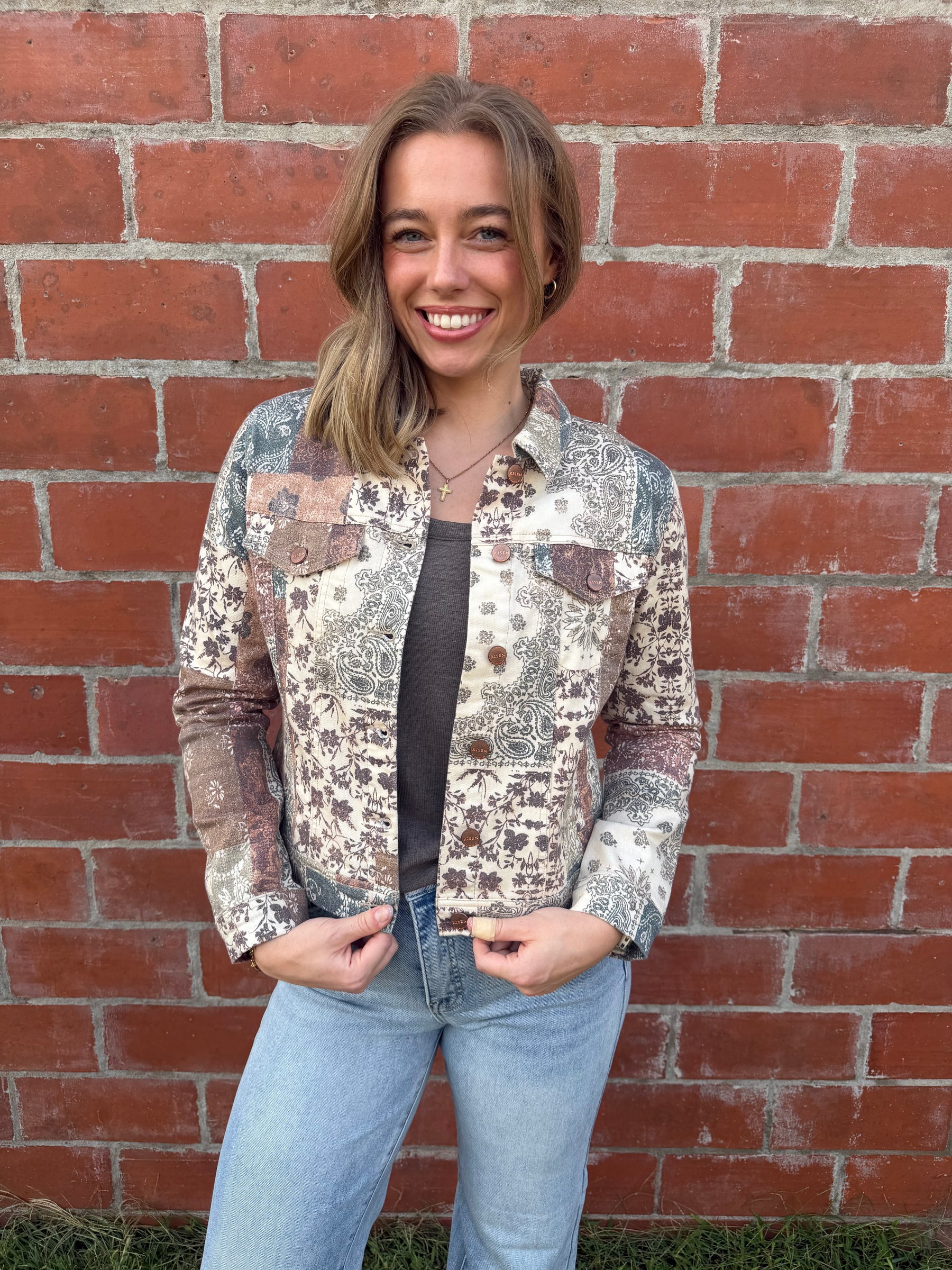 Patchwork Paisley Denim Jacket