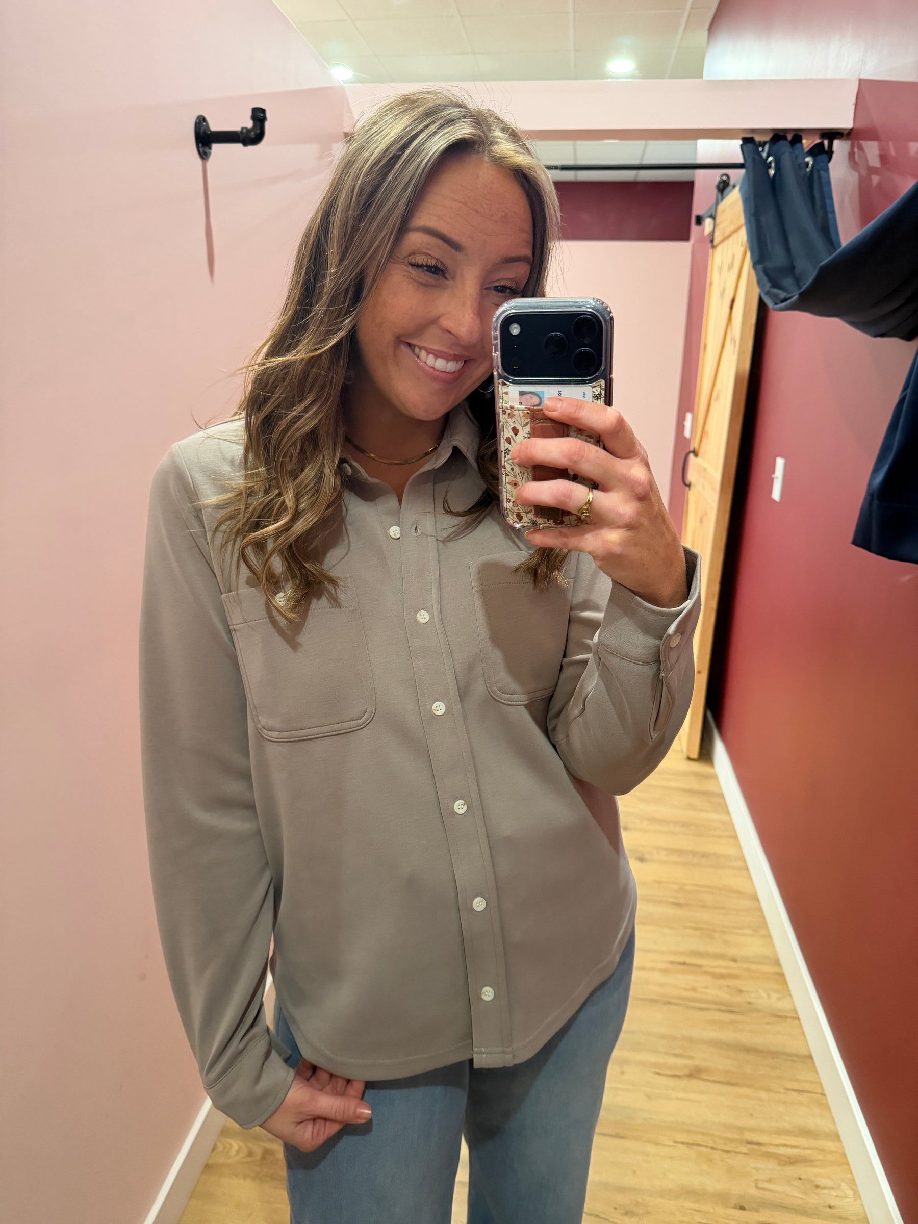 Mildred Shirt - Taupe