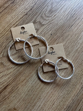 Smaller Silver Hoops