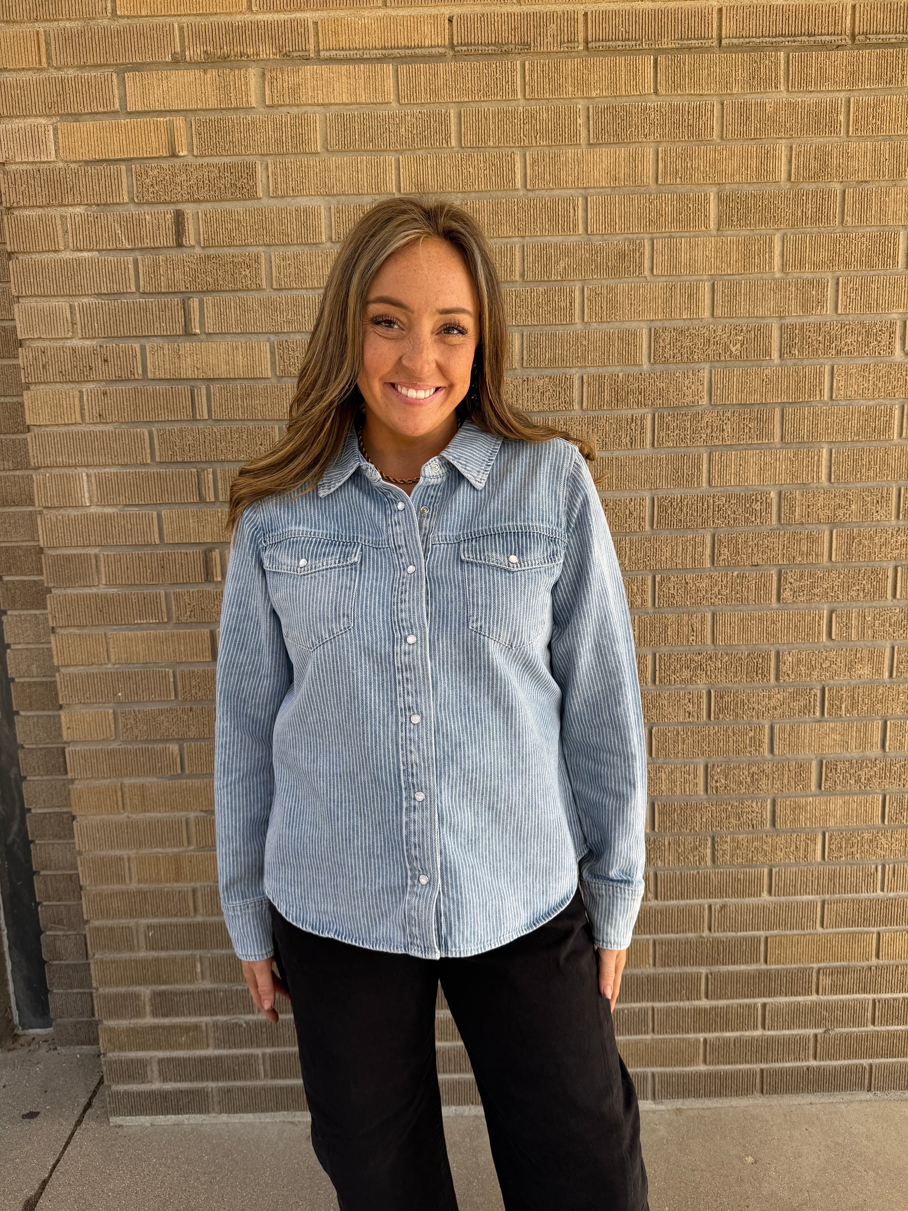 Pippin Jacket - Denim Stripe