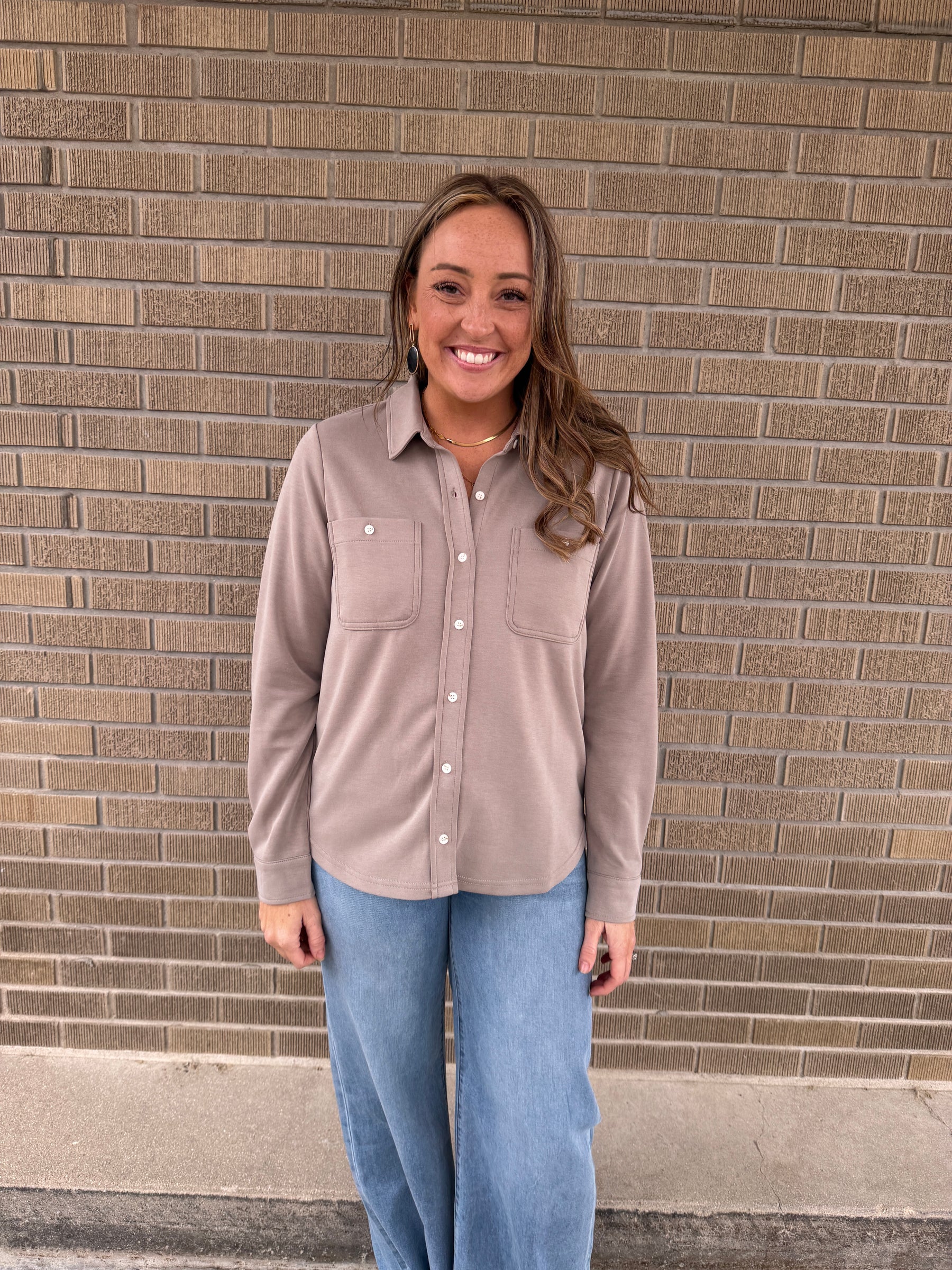 Mildred Shirt - Taupe