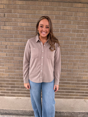 Mildred Shirt - Taupe