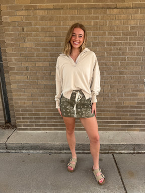Paisley Olive Green Skirt
