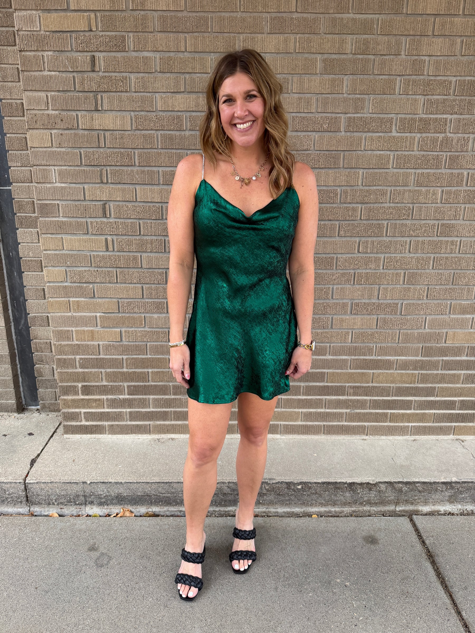 Festive in Emerald Dress