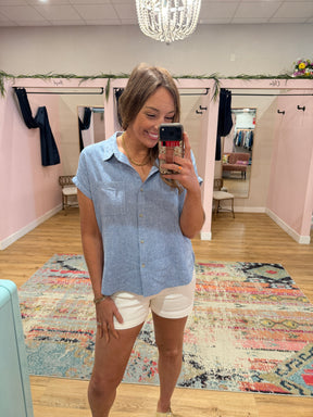 Benny Shirt - Heather Blue