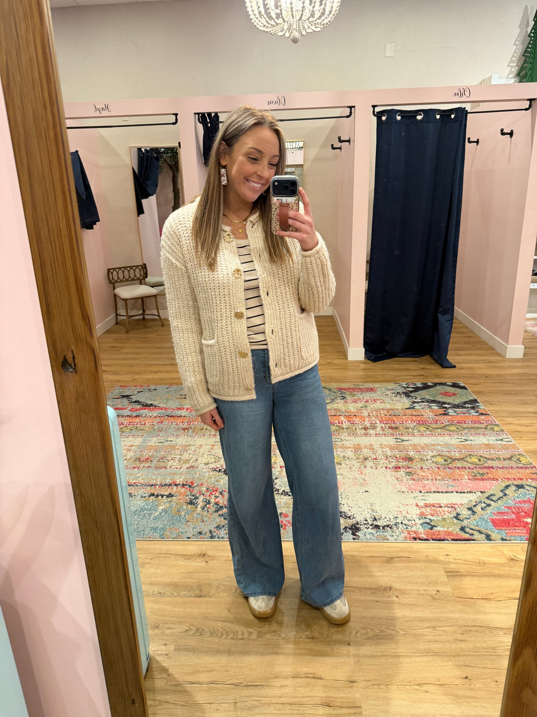 Showstopper Gold Button Cardigan