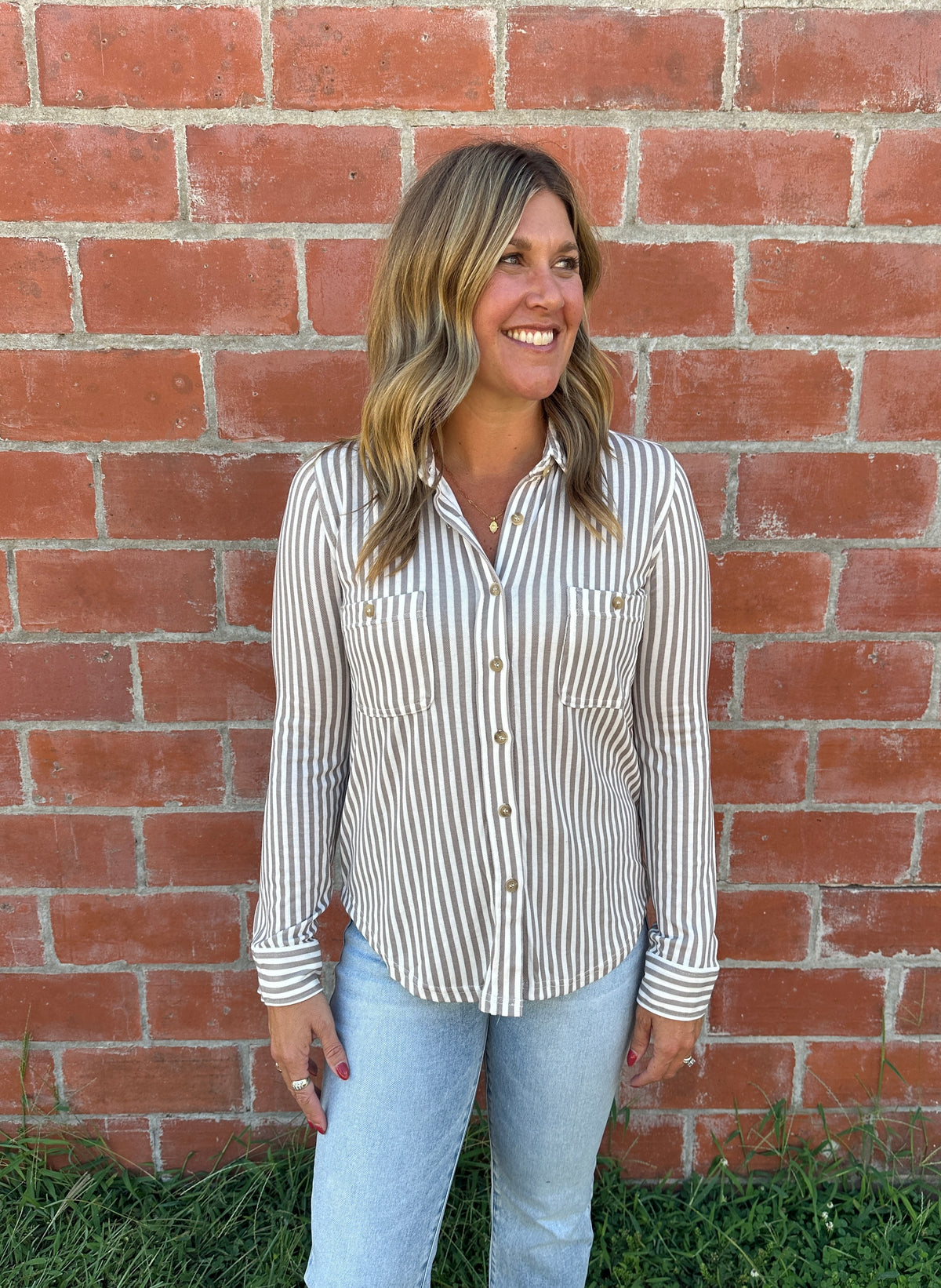 Buttery Soft Button Down - Mocha