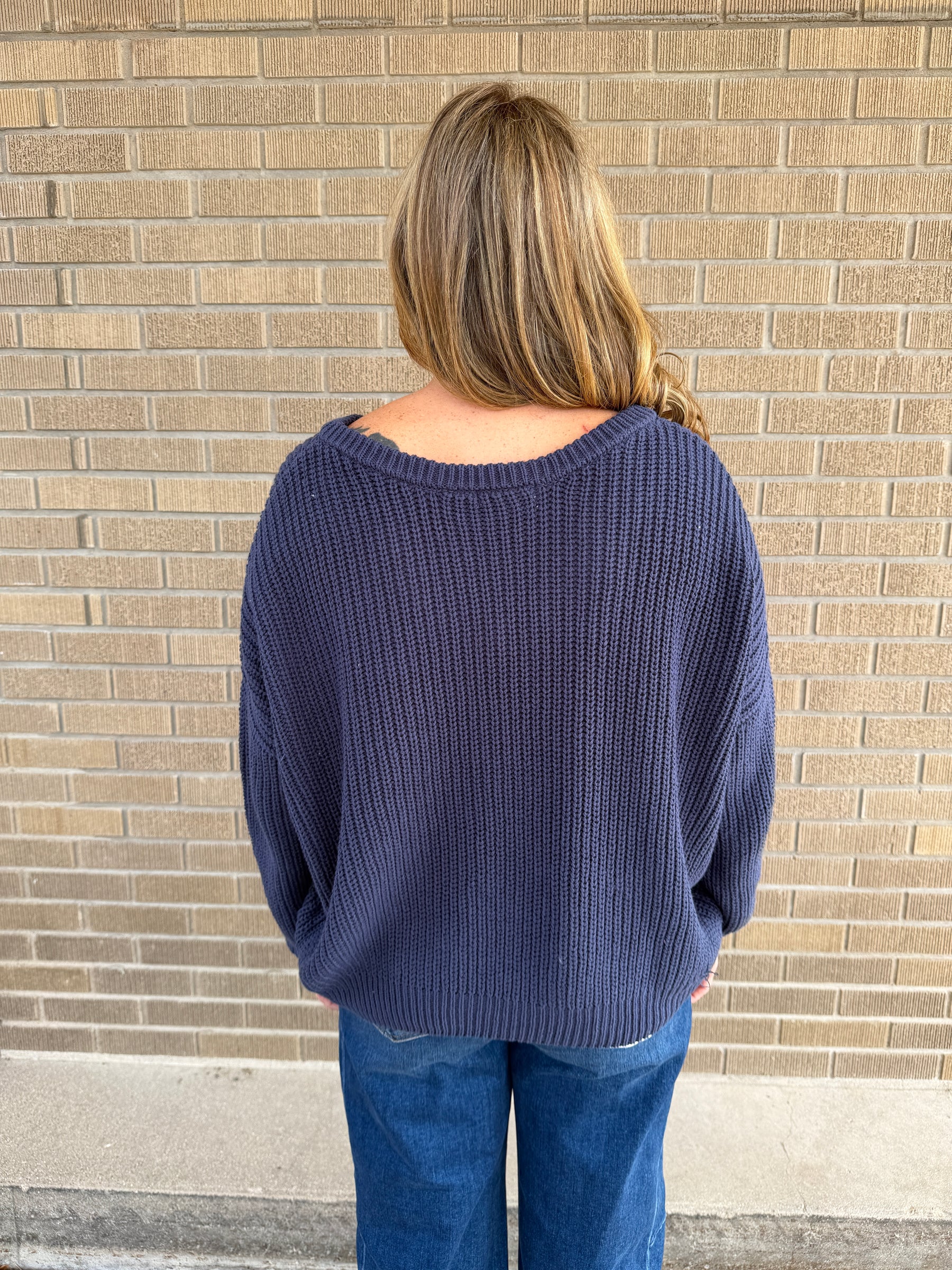 Midnight Blue Knit Sweater
