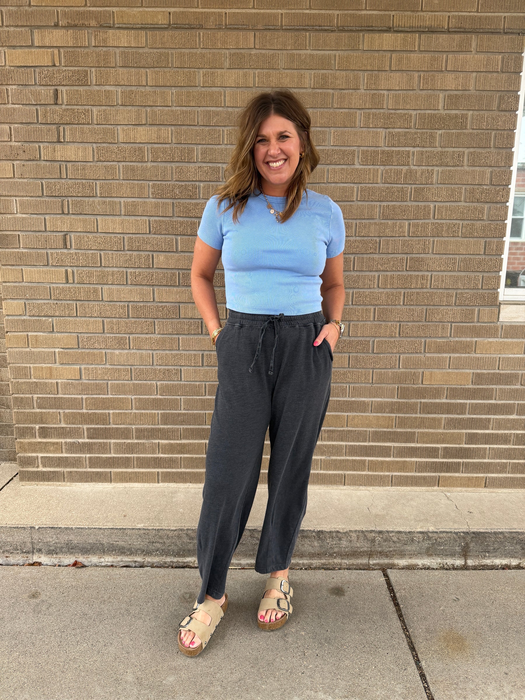 Lil Ribbed Tee - Blue