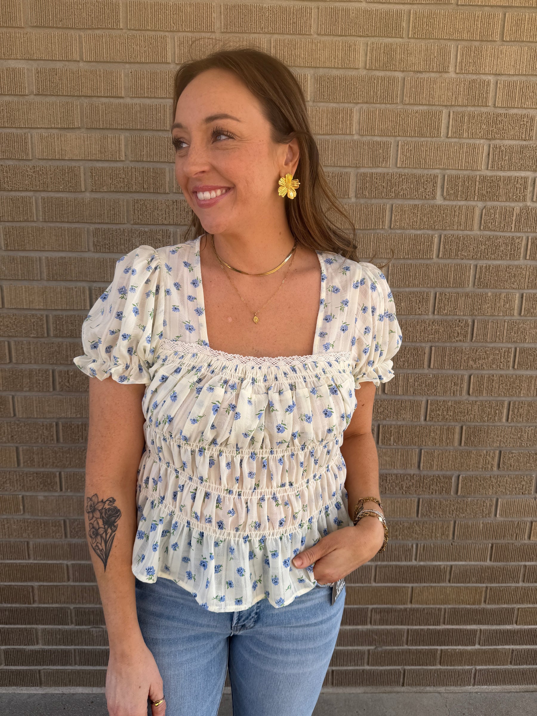 Sweetest Floral Peplum Top