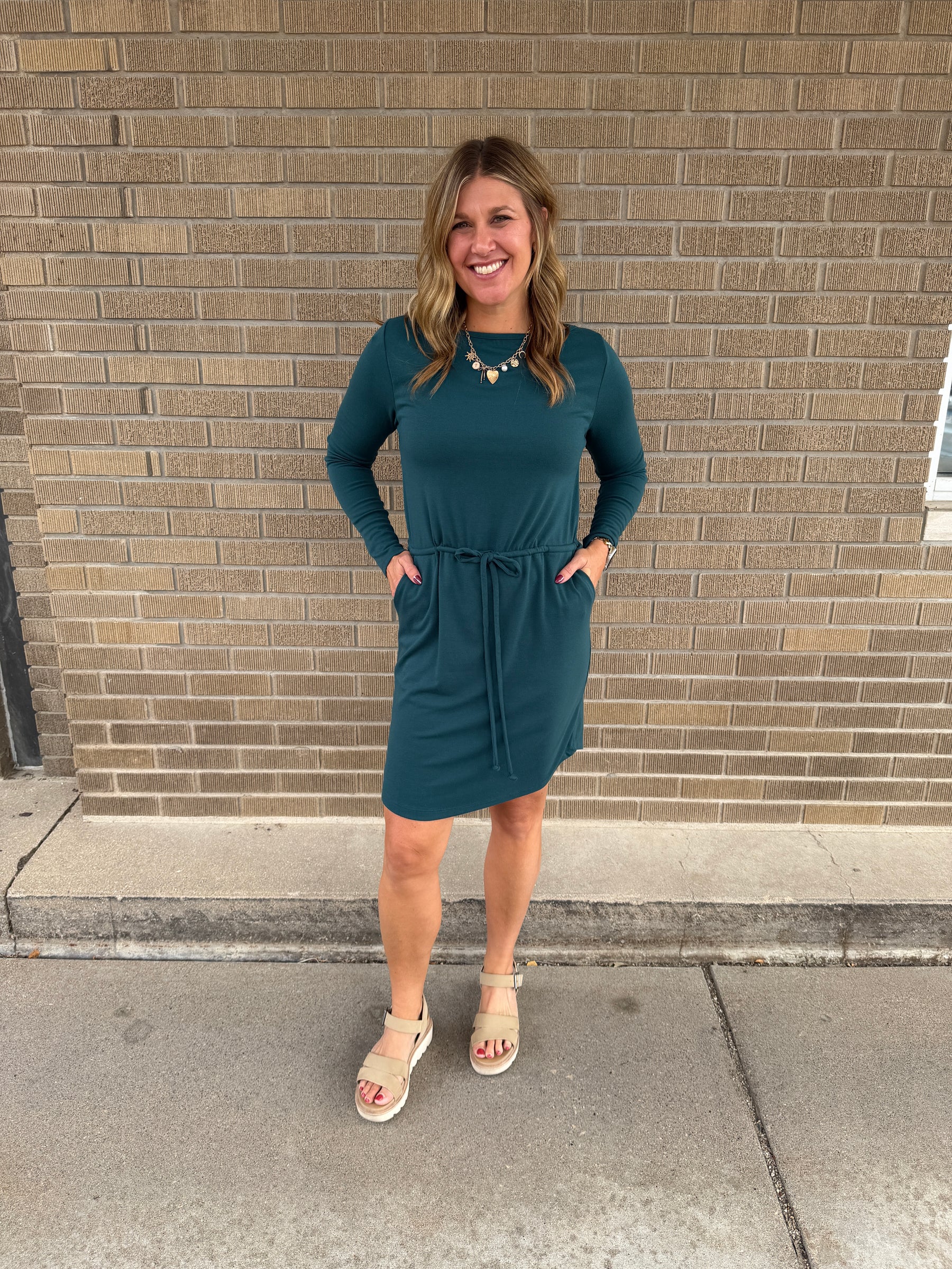Cute and Casual Teal Dress