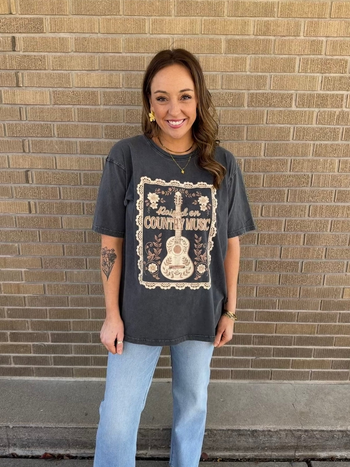 Country Music Oversized Graphic Tee