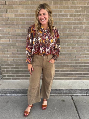 Gem Tones Floral Blouse