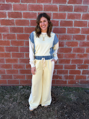 Lemon Cream & Blue Dreams Pants