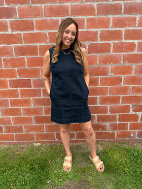 Little Black Denim Dress