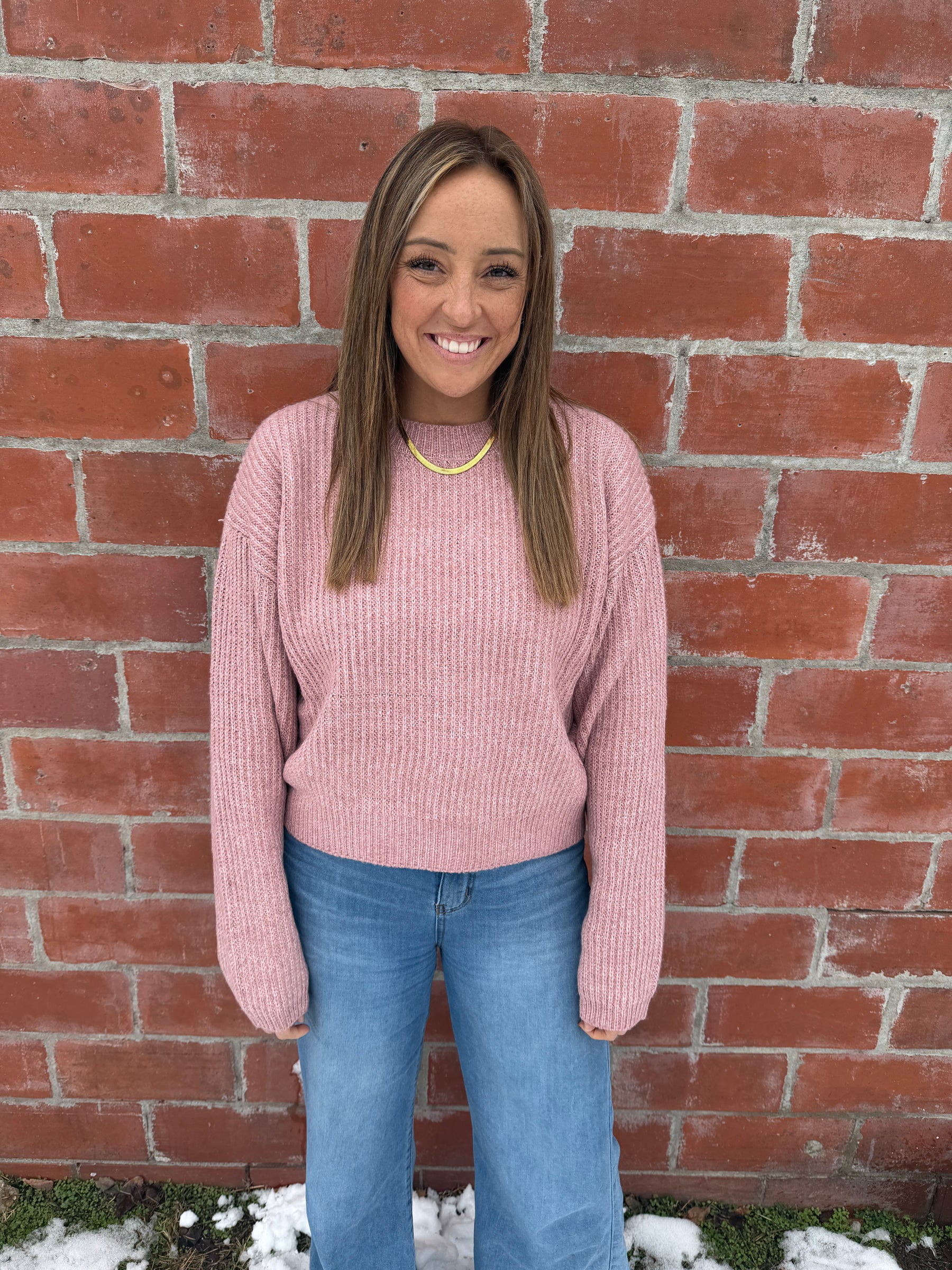 Perfect Crewneck Sweater - Pink