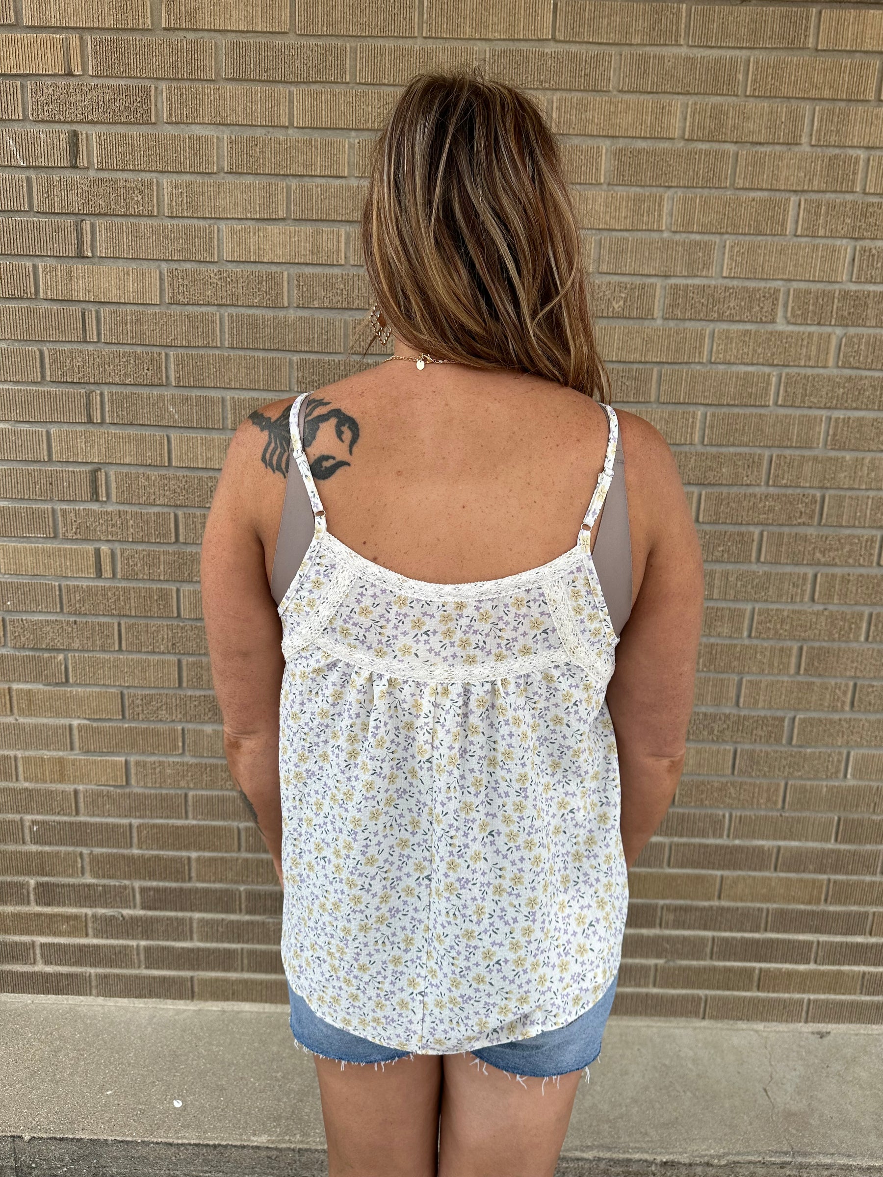 Ditsy Lavender Floral Tank