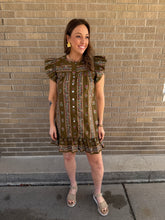 Olive Floral Mini Dress