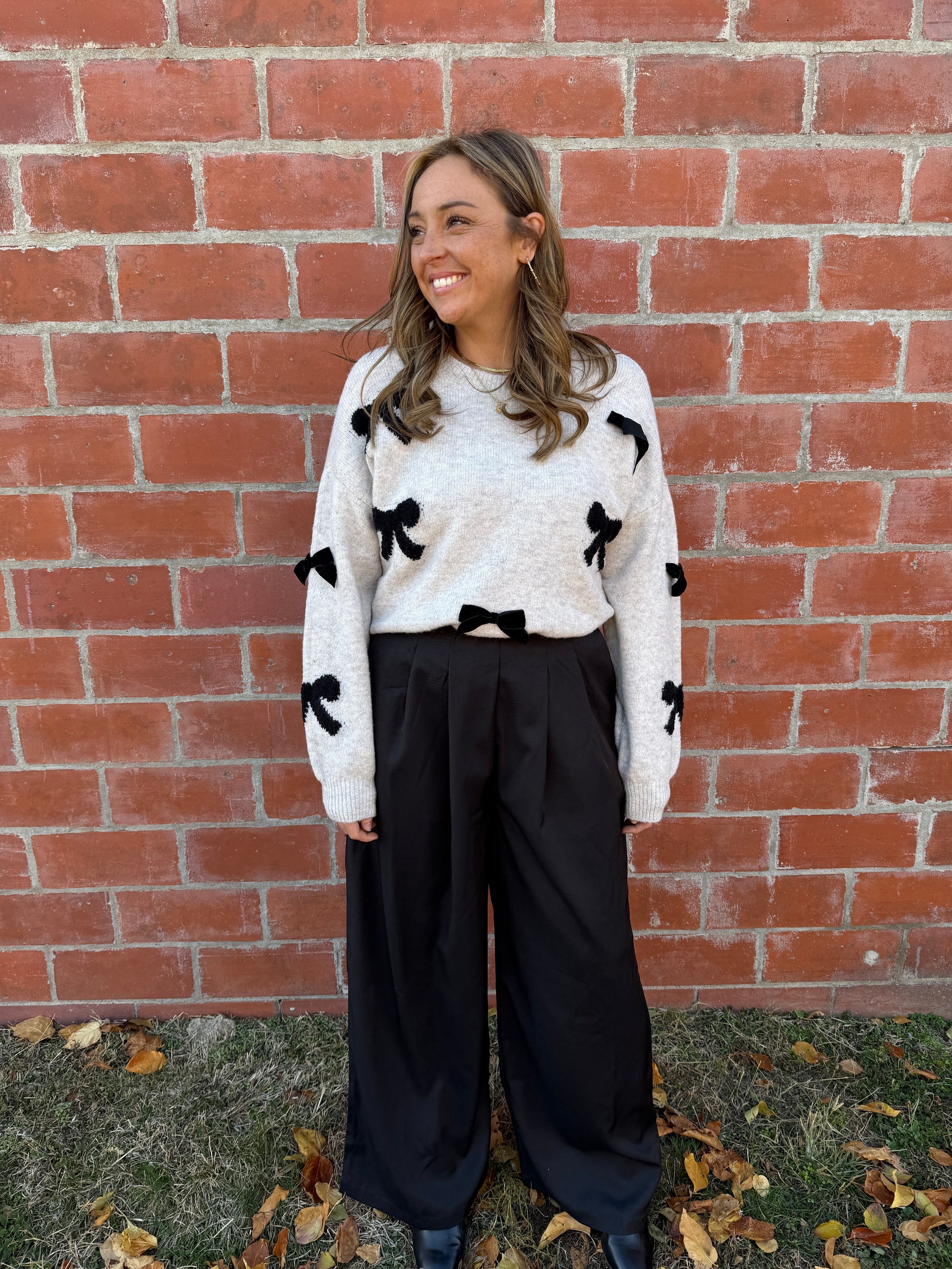 Wide Leg Black Dress Pants