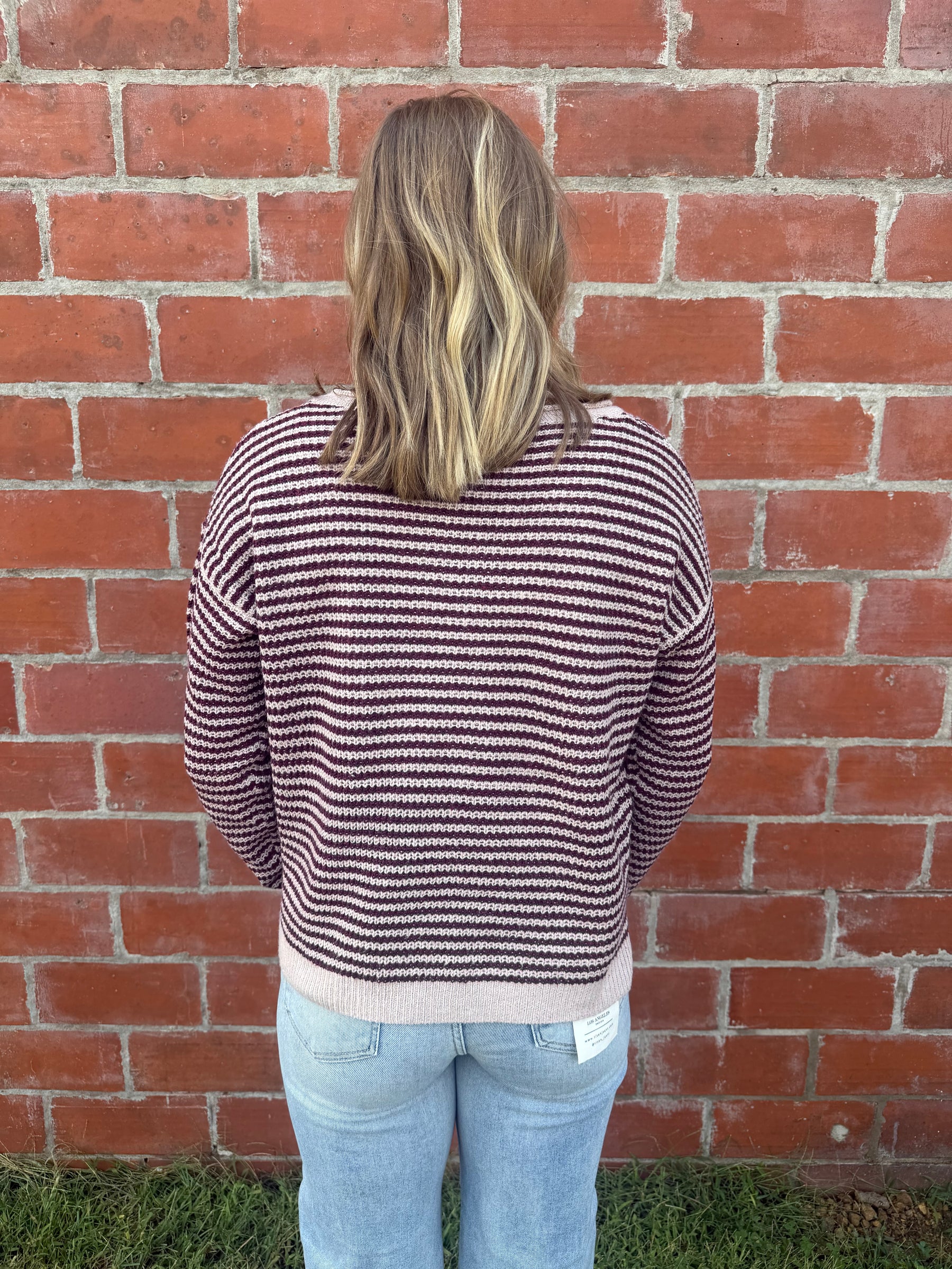 Mulberry and Cream Sweater
