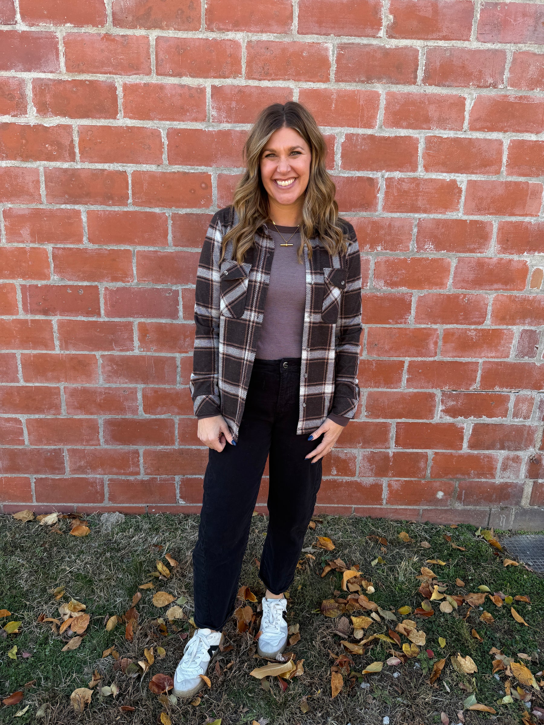 Stacy Top - Coffee & Ivory