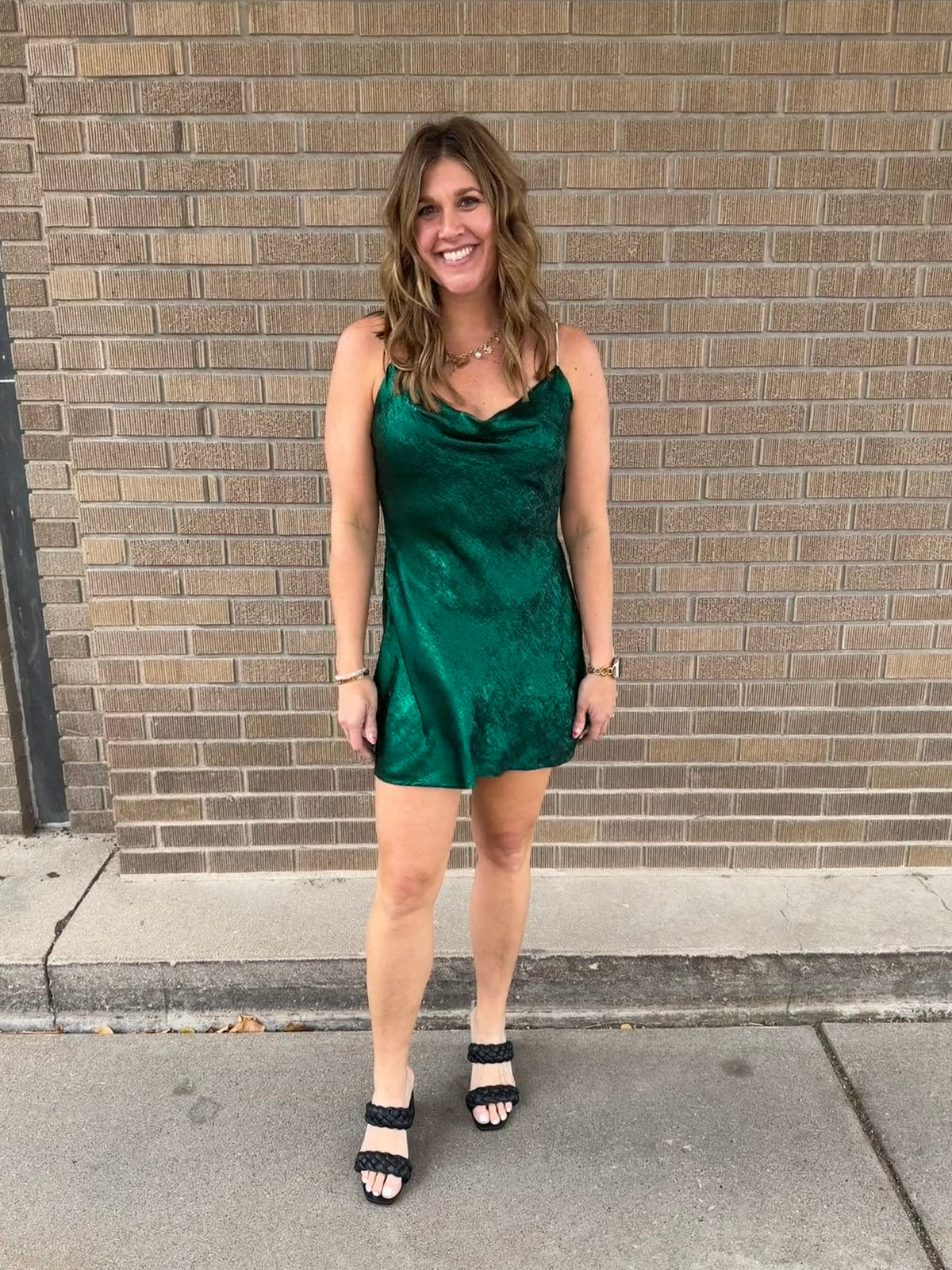 Festive in Emerald Dress