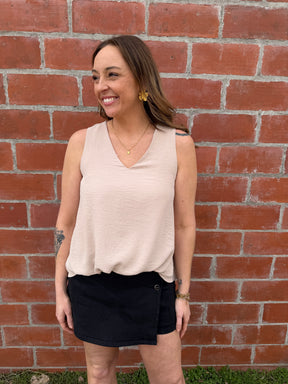 Anything But Basic Tank - Taupe