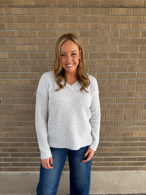 Chunky Knit Grey Sweater
