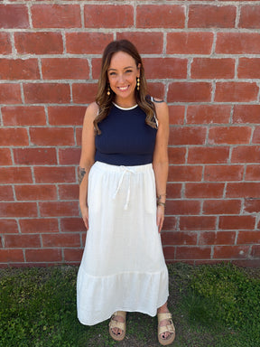 Irina Tank - Charcoal Blue