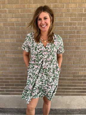 Green Floral Dress