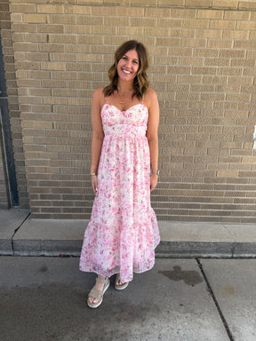 Pinch Me Pink Floral Dress