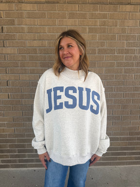 Reversible Mock Neck Sweatshirt - God is Good