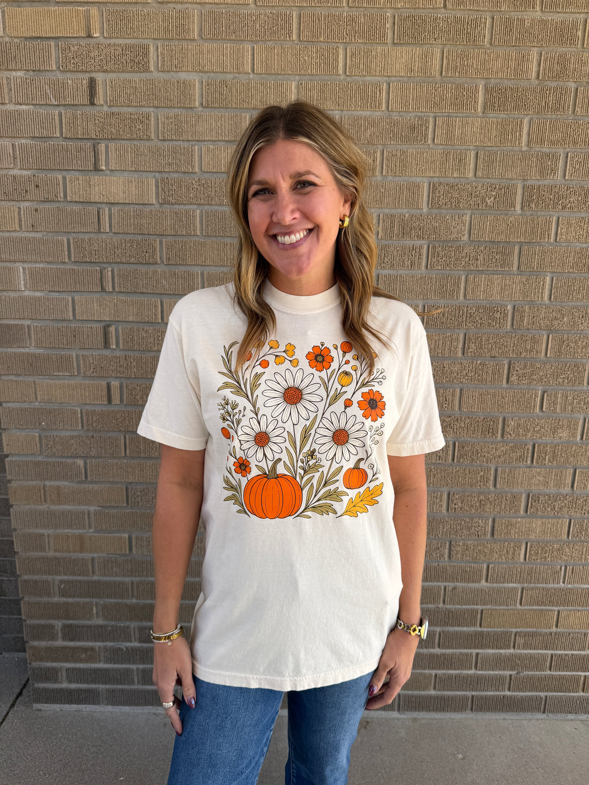 Fall Floral Graphic Tee